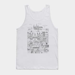 Prague Czech Republic Hand Drawn Sketch Illustration Tank Top